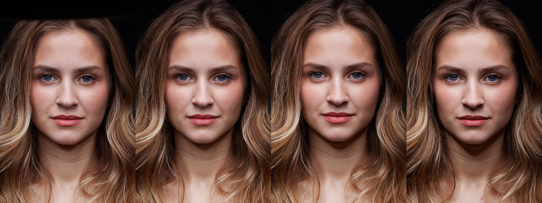 Bilder von Gesichter mit 70cm silber Reflektor