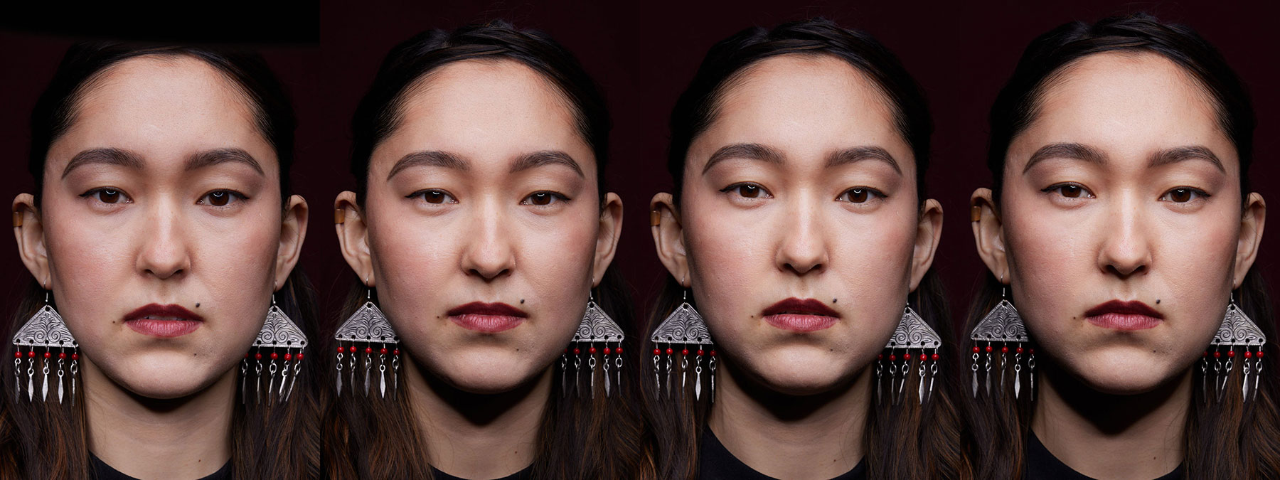 Bilder von Gesichter mit 70cm silber Reflektor