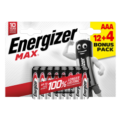 Energizer Max AAA LR03 E92 12+4 Stück