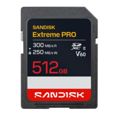 SANDISK Extreme PRO 300MB/s SDXC UHS-II 512GB V60