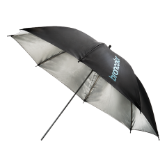 Parapluie argenté/noir Ø 105 cm