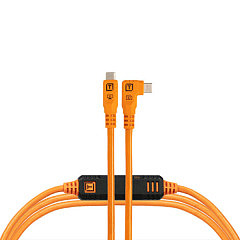 TetherPro Optima 10G USB C - USB C, 4.6m coudé orange