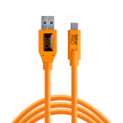 TetherPro USB 3.0 / USB-C 4.6m/15' orange